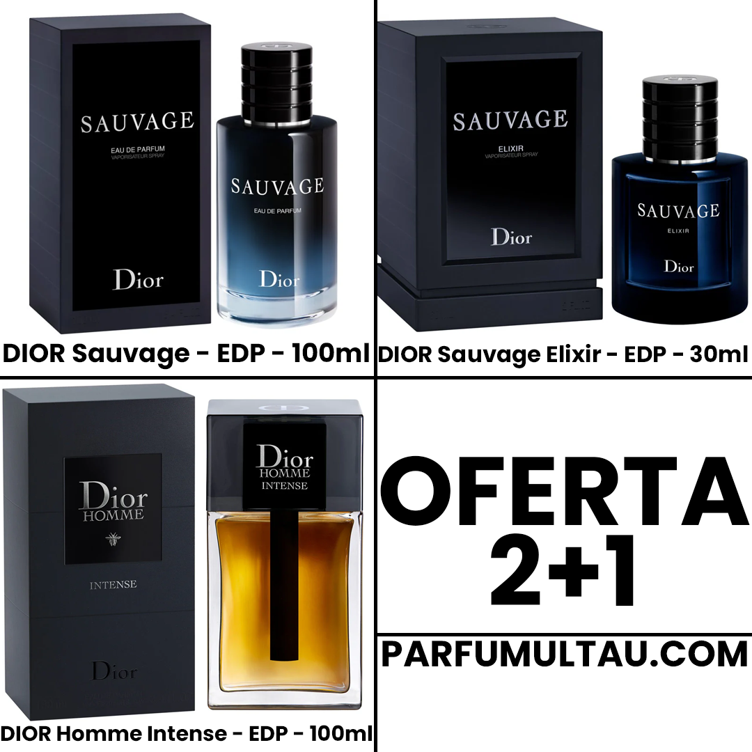 Oferta 2+1: Sauvage, Sauvage Elixir & Homme Intense